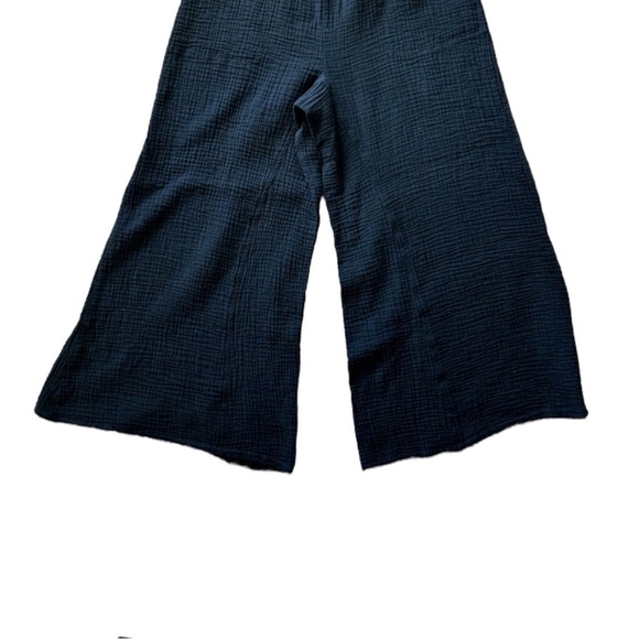 🌺IVY JANE Gauzy Cotton Wide Leg Cropped / Culottes / Pants in Black Size Small🌺 - Picture 3 of 5